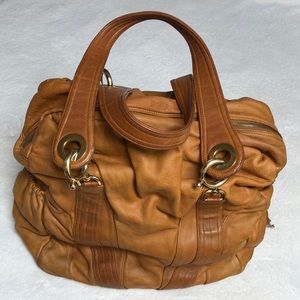 GoldenBleu Leather Large Bag